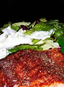 Fileuri de salau in crusta de alune cu salata de telina 1 Fileuri de salau in crusta de alune cu salata de telina 1